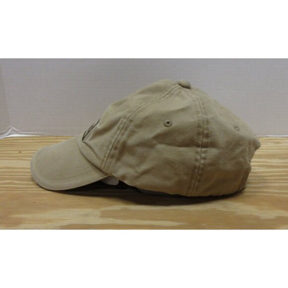 LL Bean Katahdin Iron Works Hat Cap Strap Back Khaki Canvas Adjustable - Picture 5 of 12